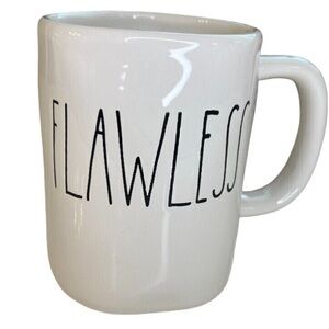 Rae Dunn FLAWLESS Coffee Mug Cup White Artisan Collection By Magenta